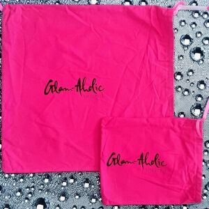 Shop~Aholic Lifestyle Dust/Storage Bags-2 Bag Set~Hot Pink, Fashion Drawstring